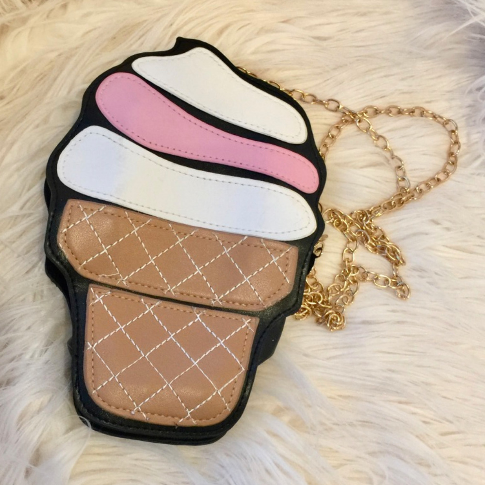 Unique Ice Cream Cone Crossbody Purse